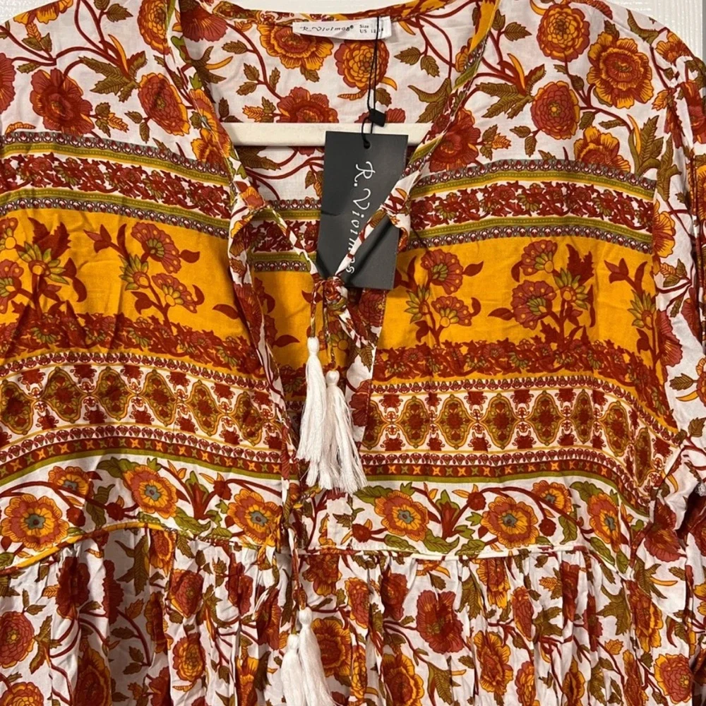 Floral Yellow Maxi Dress - Picture 3 of 7